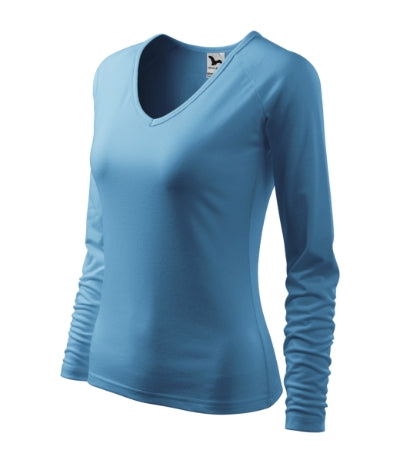 MALFINI ELEGANCE Women's T-shirt in azure blue - promotional clothing printed with your company logo