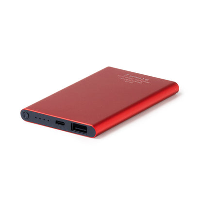 Stamina KARNA Recycled aluminium power bank 000 mAh in black - promotional merchandise printed with your company logo