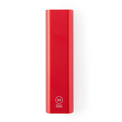 Stamina BONY Recycled aluminium power bank 600 mAh in red - promotional merchandise printed with your company logo