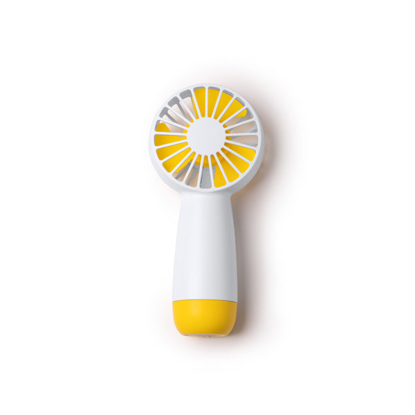 Stamina VENTUK ABS hand fan in yellow - promotional merchandise printed with your company logo