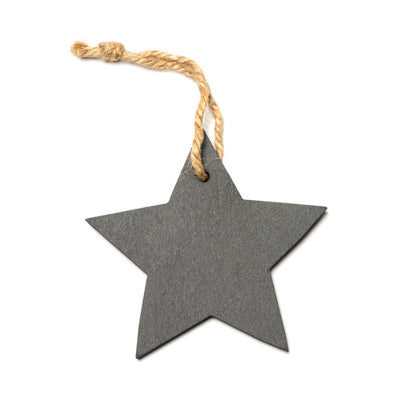 Stamina RUDOLF Slate christmas decoration in star - promotional merchandise printed with your company logo