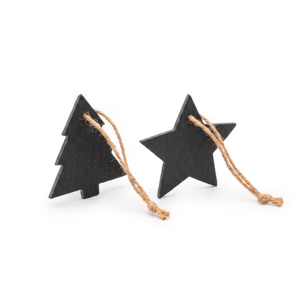 Stamina RUDOLF Slate christmas decoration in star - promotional merchandise printed with your company logo