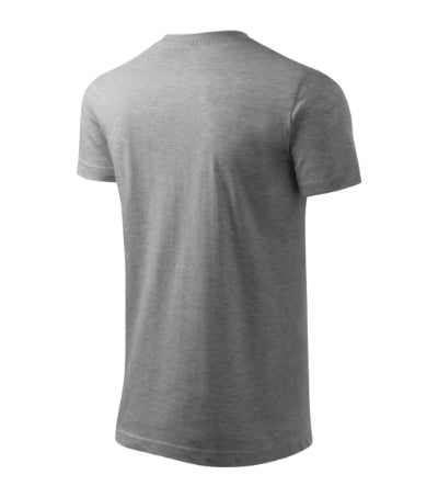 MALFINI BASIC Men's T-shirt in dark gray melange - promotional clothing printed with your company logo