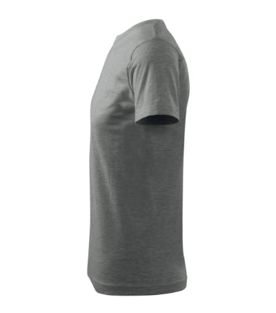 MALFINI BASIC Men's T-shirt in dark gray melange - promotional clothing printed with your company logo