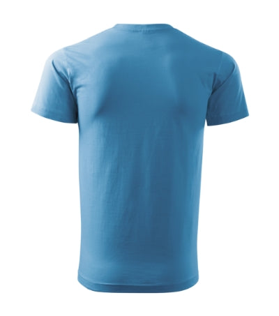 MALFINI BASIC Men's T-shirt in azure blue - promotional clothing printed with your company logo