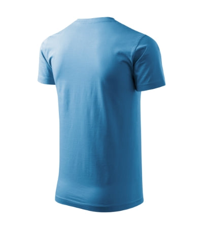 MALFINI BASIC Men's T-shirt in azure blue - promotional clothing printed with your company logo