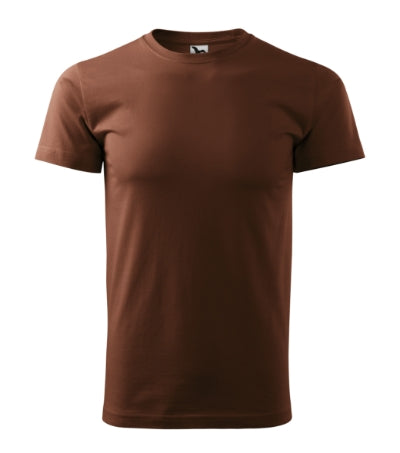 MALFINI BASIC Men's T-shirt in chocolate - promotional clothing printed with your company logo