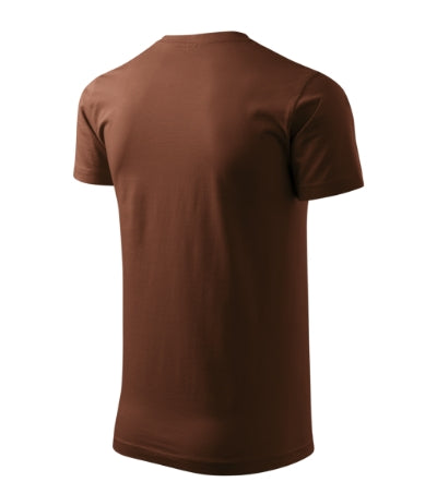 MALFINI BASIC Men's T-shirt in chocolate - promotional clothing printed with your company logo