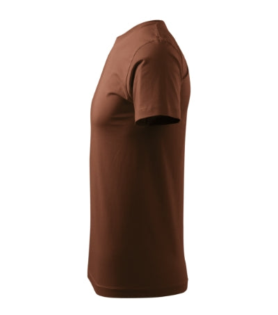 MALFINI BASIC Men's T-shirt in chocolate - promotional clothing printed with your company logo