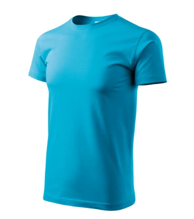 MALFINI BASIC Men's T-shirt in blue atoll - promotional clothing printed with your company logo
