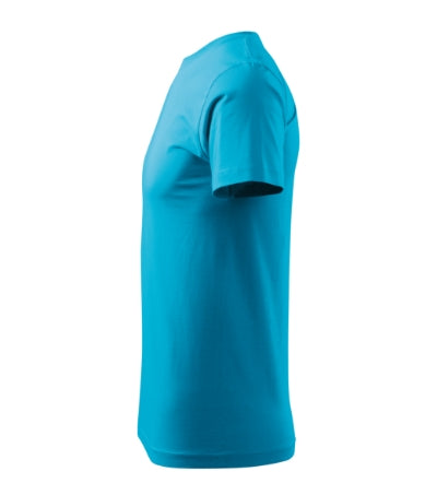 MALFINI BASIC Men's T-shirt in blue atoll - promotional clothing printed with your company logo