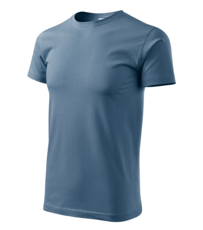 MALFINI BASIC Men's T-shirt in denim - promotional clothing printed with your company logo
