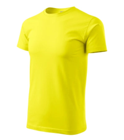 MALFINI BASIC Men's T-shirt in lemon - promotional clothing printed with your company logo