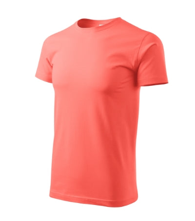 MALFINI BASIC Men's T-shirt in coral - promotional clothing printed with your company logo
