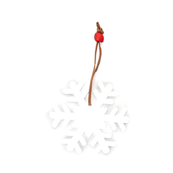 Stamina ABEND Polyester christmas decoration in snowflake - promotional merchandise printed with your company logo