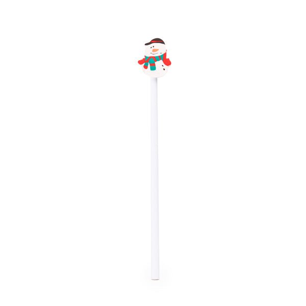 Stamina NUSS Wood and rubber christmas decoration in snowman - promotional merchandise printed with your company logo