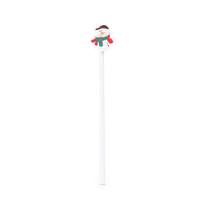 Stamina NUSS Wood and rubber christmas decoration in snowman - promotional merchandise printed with your company logo