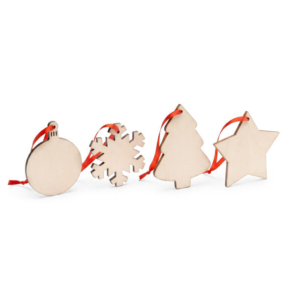 Stamina JINGLE Wood and polyester christmas decoration in ball - promotional merchandise printed with your company logo