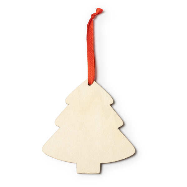 Stamina JINGLE Wood and polyester christmas decoration in tree - promotional merchandise printed with your company logo
