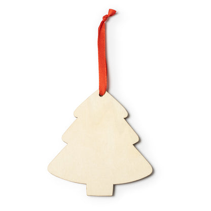 Stamina JINGLE Wood and polyester christmas decoration in tree - promotional merchandise printed with your company logo