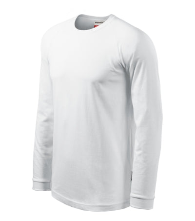 RIMECK STREET LS Unisex T-shirt in white - promotional clothing printed with your company logo