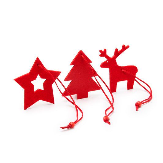 Stamina CAROL Polyester christmas decoration in red - promotional merchandise printed with your company logo