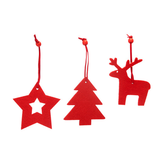 Stamina CAROL Polyester christmas decoration in red - promotional merchandise printed with your company logo