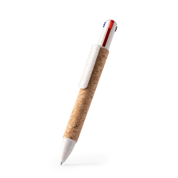 Stamina CORLES Cork and wheat fibre ball pen in beige - promotional merchandise printed with your company logo