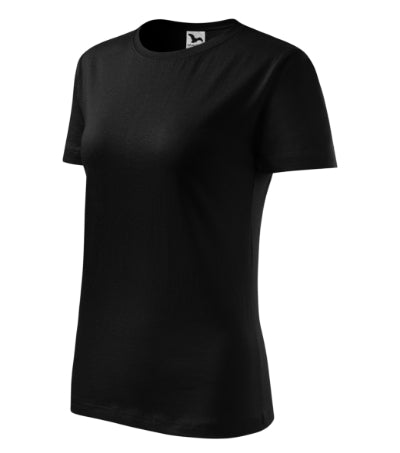 MALFINI CLASSIC NEW Women's T-shirt in black - promotional clothing printed with your company logo