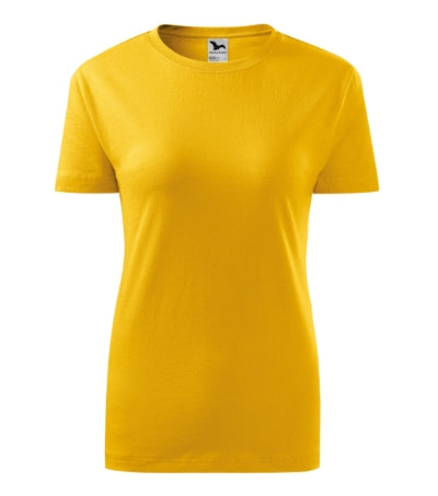 MALFINI CLASSIC NEW Women's T-shirt in yellow - promotional clothing printed with your company logo