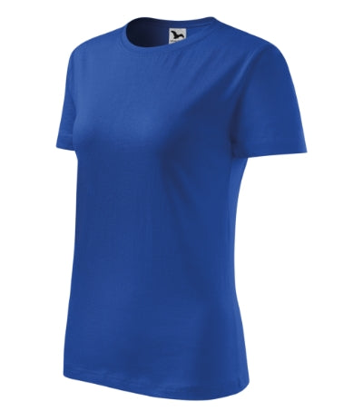 MALFINI CLASSIC NEW Women's T-shirt in royal blue - promotional clothing printed with your company logo