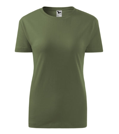 MALFINI CLASSIC NEW Women's T-shirt in khaki - promotional clothing printed with your company logo