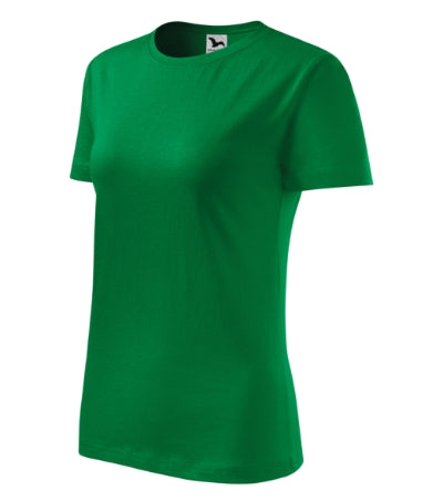 MALFINI CLASSIC NEW Women's T-shirt in kelly green - promotional clothing printed with your company logo