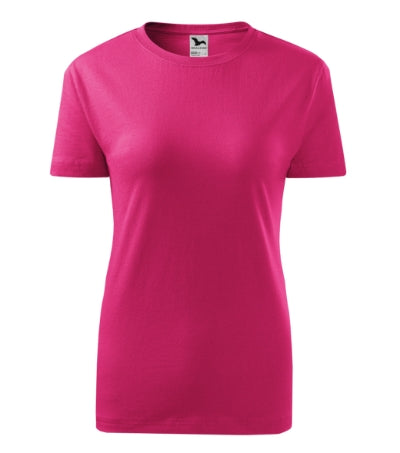MALFINI CLASSIC NEW Women's T-shirt in magenta - promotional clothing printed with your company logo