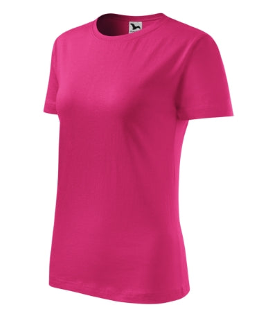 MALFINI CLASSIC NEW Women's T-shirt in magenta - promotional clothing printed with your company logo