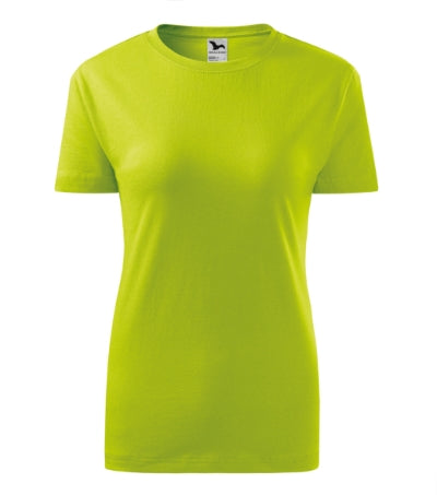 MALFINI CLASSIC NEW Women's T-shirt in lime punch - promotional clothing printed with your company logo