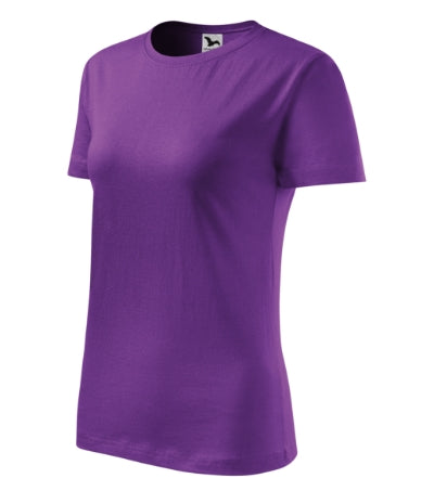 MALFINI CLASSIC NEW Women's T-shirt in purple - promotional clothing printed with your company logo