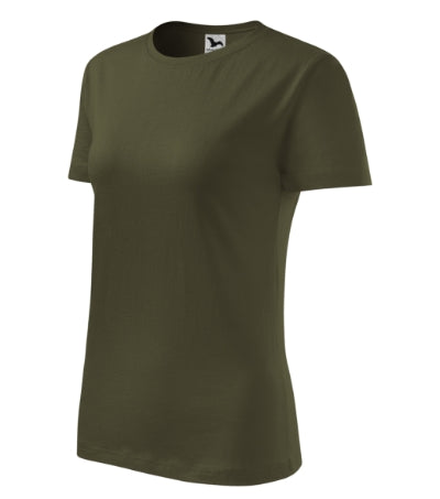 MALFINI CLASSIC NEW Women's T-shirt in military - promotional clothing printed with your company logo