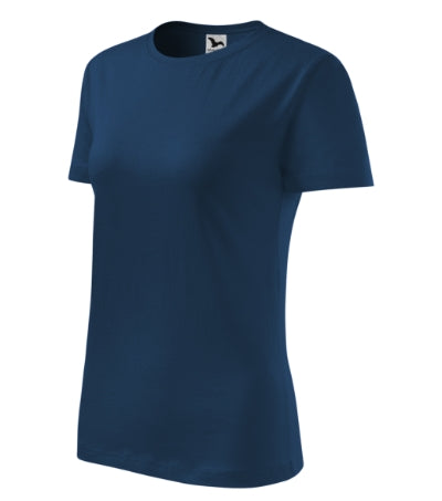 MALFINI CLASSIC NEW Women's T-shirt in midnight blue - promotional clothing printed with your company logo