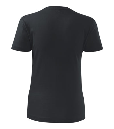 MALFINI CLASSIC NEW Women's T-shirt in ebony gray - promotional clothing printed with your company logo
