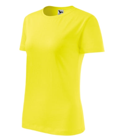 MALFINI CLASSIC NEW Women's T-shirt in lemon - promotional clothing printed with your company logo