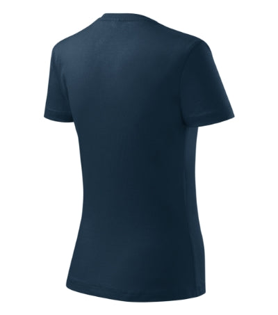 MALFINI BASIC Women's T-shirt in navy blue - promotional clothing printed with your company logo
