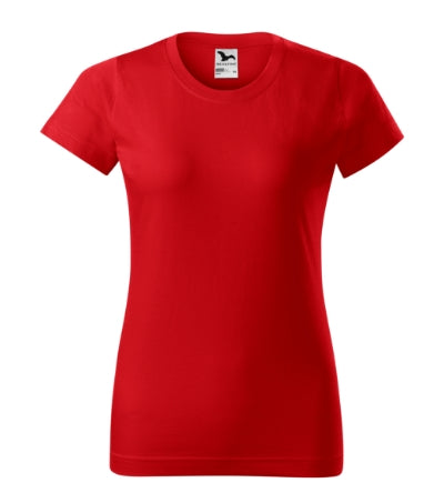 MALFINI BASIC Women's T-shirt in red - promotional clothing printed with your company logo