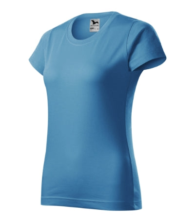 MALFINI BASIC Women's T-shirt in azure blue - promotional clothing printed with your company logo