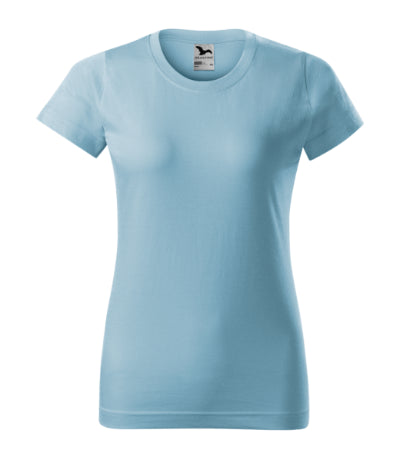 MALFINI BASIC Women's T-shirt in sky blue - promotional clothing printed with your company logo