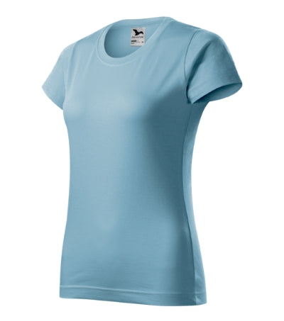 MALFINI BASIC Women's T-shirt in sky blue - promotional clothing printed with your company logo