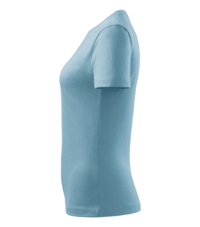 MALFINI BASIC Women's T-shirt in sky blue - promotional clothing printed with your company logo