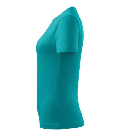 MALFINI BASIC Women's T-shirt in emerald - promotional clothing printed with your company logo