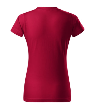MALFINI BASIC Women's T-shirt in marlboro red - promotional clothing printed with your company logo