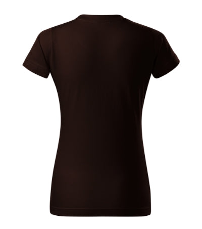 MALFINI BASIC Women's T-shirt in coffee - promotional clothing printed with your company logo